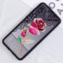 Plastový embosovaný kryt ruže pre Huawei P20 Pro - čierny
