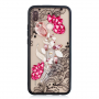 Plastový embosovaný kryt Žiarivý kvet pre Huawei P20 Lite - transparentný