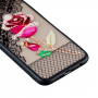 Plastový embosovaný kryt ruže pre Huawei P20 Lite - transparentný
