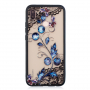Plastový embosovaný kryt Motýľ a rastlina pre Huawei P20 Lite - transparentný
