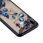 Plastový embosovaný kryt Motýľ a rastlina pre Huawei P20 Lite - transparentný
