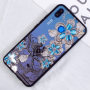 Plastový embosovaný kryt modré kvetiny pre Huawei Nova 3i - transparentný
