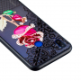 Plastový embosovaný kryt ruže pre Huawei Nova 3i - transparentný