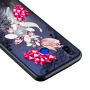 Plastový embosovaný kryt ružová kvetina pre Huawei Nova 3i - transparentný