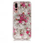 Plastový kryt kvetiny pre Huawei P20 Pro - ružovosivý