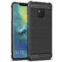 Imak kryt s brúsenou a karbónovou textúrou pre Huawei Mate 20 Pro - čierny