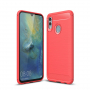 Kryt s brúsenou a karbónovou textúrou pre Huawei P Smart (2019) / Honor 10 Lite - červený
