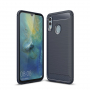 Kryt s brúsenou a karbónovou textúrou pre Huawei P Smart (2019) / Honor 10 Lite - tmavomodrý