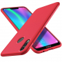 Silikónový kryt s textúrou látky pre Honor 10 Lite / Huawei P Smart (2019) - červený
