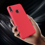 Silikónový kryt s textúrou látky pre Honor 10 Lite / Huawei P Smart (2019) - červený
