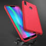 Silikónový kryt s textúrou látky pre Honor 10 Lite / Huawei P Smart (2019) - červený