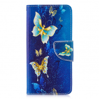 Flipové puzdro motýle pre Huawei P30 - modré