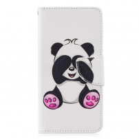 Flipové puzdro panda pre Huawei P30 - biele