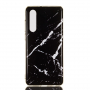 Plastový kryt mramor pre Huawei P30 - čierny