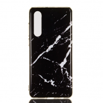 Plastový kryt mramor pre Huawei P30 - čierny