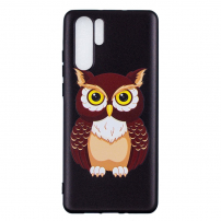 Plastový kryt sova pre Huawei P30 Pro - čierny