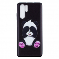 Plastový kryt panda pre Huawei P30 Pro - čierny
