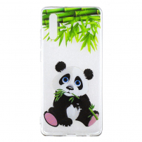 Plastový kryt panda pre Huawei P30 - transparentný