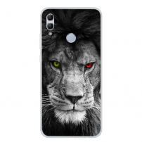 Plastový kryt lev pre Honor 10 Lite - čiernobiely