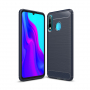 Plastový kryt s brúsenou textúrou pre Huawei P30 Lite - tmavomodrý