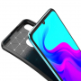 Plastový kryt s textúrou karbónu pre Huawei P30 Lite - čierny