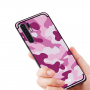Nxe maskáčový plastový kryt pre Huawei P30 Pro - ružový