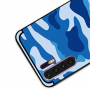Nxe maskáčový plastový kryt pre Huawei P30 Pro - modrý
