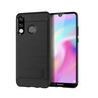Mofi kryt s brúsenou textúrou pre Huawei P30 Lite - čierny