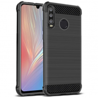 Imak Vega plastový kryt s brúsenou textúrou pre Huawei P30 Lite - čierny