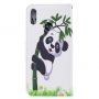 Flipové puzdro panda pre Huawei Y7 (2019) - biele