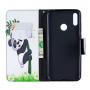 Flipové puzdro panda pre Huawei Y7 (2019) - biele
