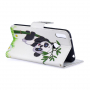 Flipové puzdro panda pre Huawei Y7 (2019) - biele
