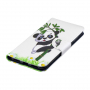 Flipové puzdro panda pre Huawei Y7 (2019) - biele