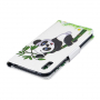 Flipové puzdro panda pre Huawei Y7 (2019) - biele
