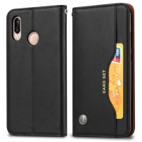 Flipové peňaženkové puzdro pre Huawei P30 Lite - čierne