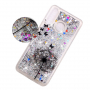 Plastový kryt s plávajúcimi flitrami púpava pre Huawei P30 Lite - strieborný