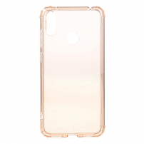 Plastový transparentný kryt pre Huawei Y7 (2019) - zlatoružový