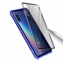Kryt s kovovým rámčekom a tvrdeným sklom pre Xiaomi Mi 9 - modrý
