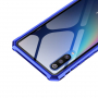 Kryt s kovovým rámčekom a tvrdeným sklom pre Xiaomi Mi 9 - modrý