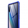 Kryt s kovovým rámčekom a tvrdeným sklom pre Xiaomi Mi 9 - modrý
