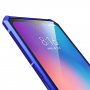 Kryt s kovovým rámčekom a tvrdeným sklom pre Xiaomi Mi 9 - modrý
