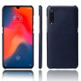 Ochranný kryt s koženkovým povrchom pre Xiaomi Mi 9 - modrý