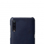 Ochranný kryt s koženkovým povrchom pre Xiaomi Mi 9 - modrý