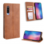 Flipové koženkové puzdro vintage pre Xiaomi Mi 9 - hnedé