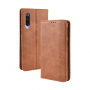 Flipové koženkové puzdro vintage pre Xiaomi Mi 9 - hnedé