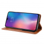 Flipové koženkové puzdro vintage pre Xiaomi Mi 9 - hnedé