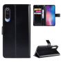Peňaženkové koženkové puzdro pre Xiaomi Mi 9 - čierne