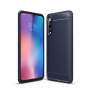 Plastový kryt s brúsenou textúrou pre Xiaomi Mi 9 - tmavomodrý
