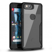 Ipaky nárazuvzdorný číry kryt s rámčekom pre Google Pixel 2 - čierny