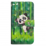 Flipové puzdro panda pre Google Pixel 3 - zelené